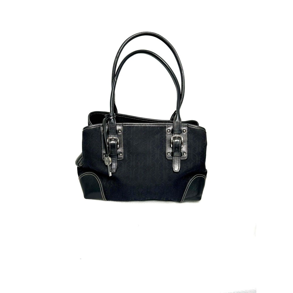 Fossil black signature canvas Satchel ITEM 190